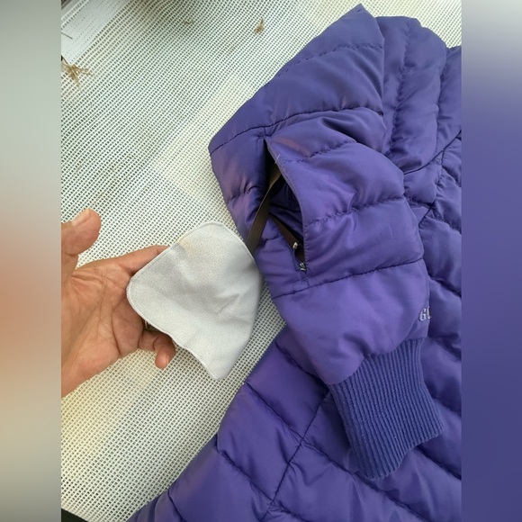 WOMENS  The North Face Totally Down Hooded Jacket SZ S/P Purple 600 - Picture 6 of 16